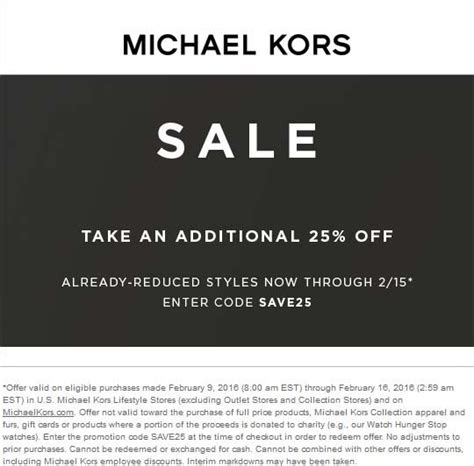 michael.kors promo code|michael kors extra discount code.